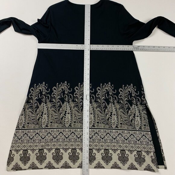 NWOT J. Jill Wearever Collection Long Sleeve Paisley Border Tunic Top Blouse M - Picture 10 of 16